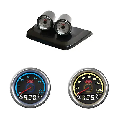 SAAS Twin Gauge Dash Pod W/ Dual Boost Ex Temp & Oil Water For Hilux KUN 2005-15 • $448.86