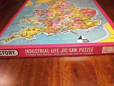 Vtg Jig-Saw Puzzle Victory Plywood Industrial Life Of England & Wales Complete • $45.99