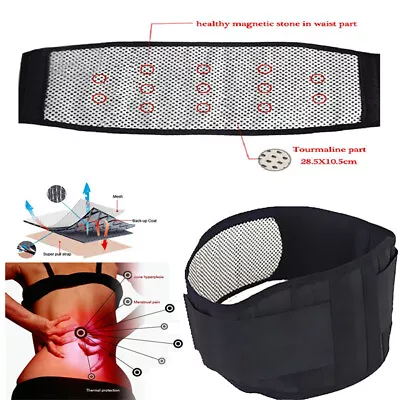 Tourmaline Waist Support Belt Self Heating Pad Magnetic Therapy Waist Brace Wrap • £3.99