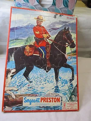 Vintage Milton Bradley Sergeant Preston Yukon Frame Tray 35pc Puzzle # 4508-10 • $6