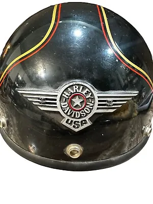 Vintage Harley Davidson Bell Motorcycle Helmet Pinstripe 70s Style No Size Found • $145