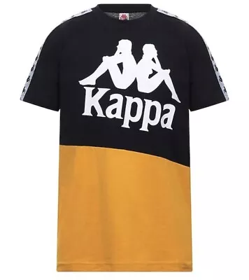 £49 Kappa Mens Black Orange Cotton Logo T Shirt Top Large Bnwt 2020 Banda Retro • £19.95