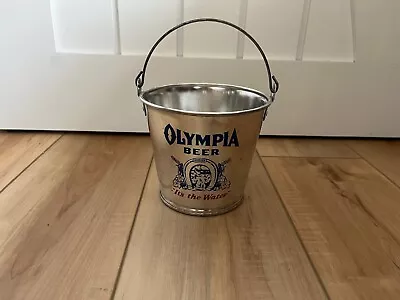 Vintage Olympia OLY Beer Metal Ice Bucket 6x5” • $16.99