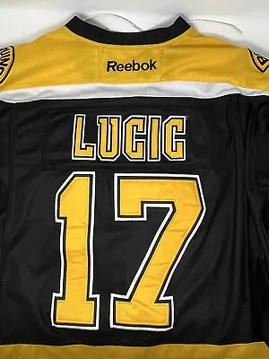Milan Lucic #17 Boston Bruins 2011 Stanley Cup Champs NHL Hockey Jersey (50/XXL) • $200