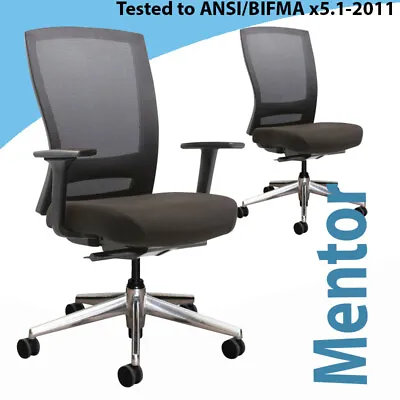 $509 • Buy Office Ergonomic Chair Buro Mentor Polished Aliumlium  Base Performance Chair