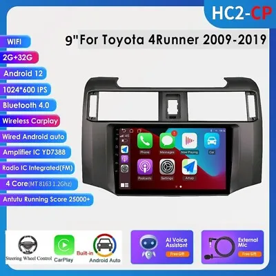 Android 12 CarPlay Car Radio 9  For Toyota 4Runner 2009-19 GPS HeadUnit WiFi 32G • $137.99