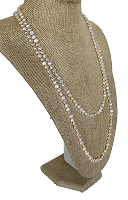 Vintage Knotted 5-6mm Freshwater Pearl Necklace 52  Long • $34