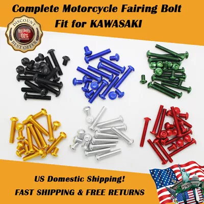 Complete Black Fairing Bolt Screws Kit Fit For KAWASAKI Ninja ZX6R EX250 A001 • $19.99