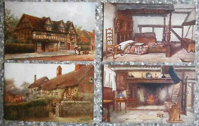 FOUR Colour Postcards Stratford-on-Avon By W W Quatremain J Salmon • £16