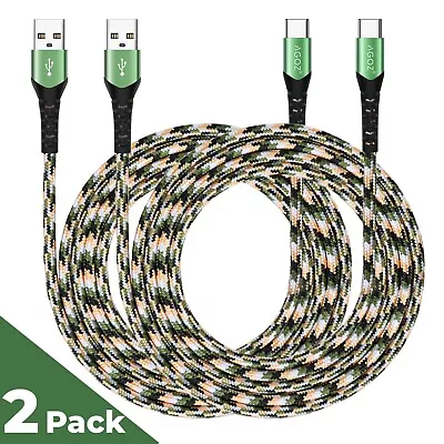 2 Pack Camo USB C - USB A Cable FAST Charger Cord For Motorola Edge Pixel 8 Pro • $8.95