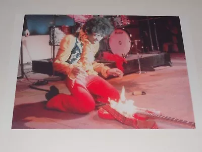 Jimi Hendrix Monterey Pop Festival 1967  Guitar On Fire  Poster 19 X13  • $29.99