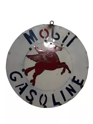 Vintage Style Mobil  Gas  Oil  Layered Metal Sign 15  Great For Man Cave • $27