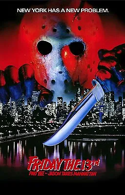 FRIDAY THE 13TH PART VIII 8 Jason Takes Manhattan Movie Poster Horror  • $21.98