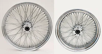 60 Spoke 21 & 16  Chrome Wheel Set Harley Electra Glide Road King Street 00-07 • $539.91