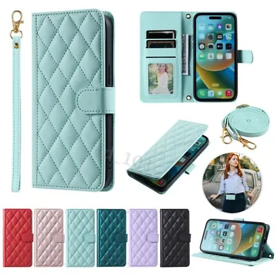 For IPhone 15 14 13 12 11 Pro Max 6 7 8 SE Wallet Case Leather Flip Phone Cover • £2.83