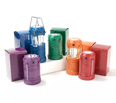BrightEase Set Of 5 Mini Lantern Flashlights - JEWEL TONES (V37552) • $37.99