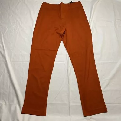 Scotch & Soda Maison Scotch Women's Straight Leg Pants Rust Stretch Pockets Sz S • $19.49