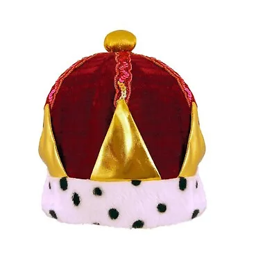 Adults & Children's Rouge Red Gold Kings Crown Hat Henry Wise Man Nativity Play • £7.99