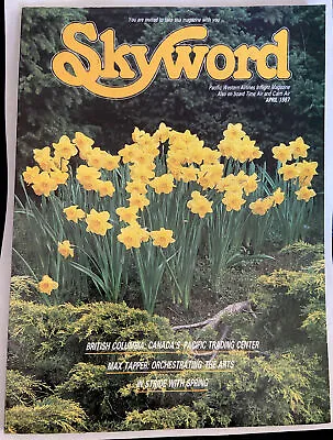 PACIFIC WESTERN  Airlines SKYWORD APRIL 1987 Inflight Entertainment Magazine • $9.61