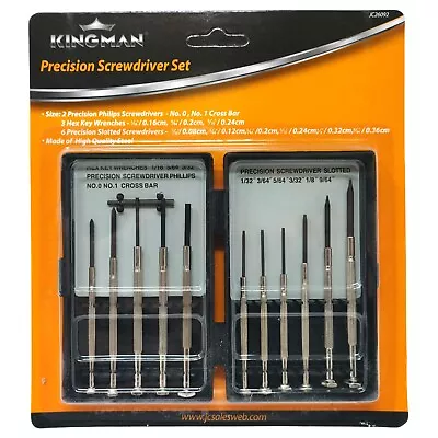 11Pcs Precision Screwdriver Set Watch Jewelry Glasses Mini Flathead Phillips Hex • $7.99