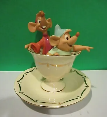 LENOX DISNEY TEA PARTY PALS TEACUP CINDERELLA MICE JAQ GUS - NEW In BOX With COA • $159.95