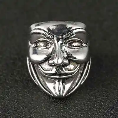 $15.99 • Buy V For Vendetta Ring Smile Face Mask Skull  New  Choice Of Size