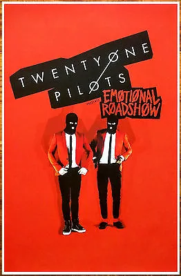 TWENTY ONE PILOTS Emotional Roadshow Tour 2016 Ltd Ed RARE Poster Blurryface 21P • $34.99