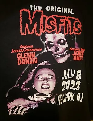 2023 The Original MISFITS Newark NJ Prudential Center T-Shirt 2XL Danzig Tour  • £130.16