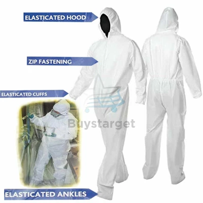 £4.45 • Buy 🔥Safety Work Wear Overalls Painter Boiler Suit Coveralls Boilersuit Protective