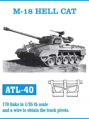 Friulmodel 1/35 US M-18 Hellcat Individual Metal Track Links ATL-40 • $39.99