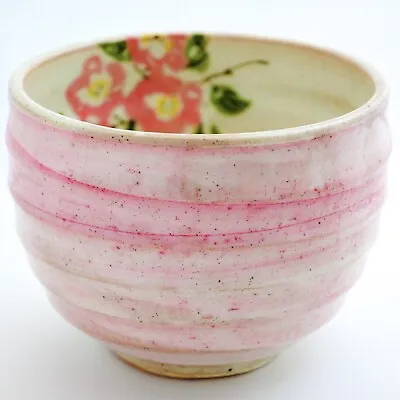 Japan Tea Ceremony Matcha Chawan Tea Bowl Cherry Blossom Sakura Pink Mino Ware • $35.80