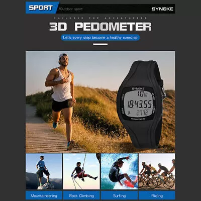 Men Boys Waterproof Sports Watch 3D Pedometer Male Student Electronic Wristwatch • $12.46