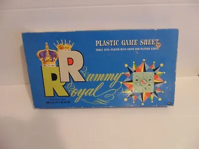 1960's Whitman Rummy Royal Game 4713 Vinyl Sheet In Box Michigan Rummy Vintage • $19