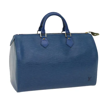 LOUIS VUITTON Epi Speedy 35 Hand Bag Toledo Blue M42995 LV Auth 63129 • $422.40