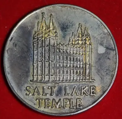 $39 • Buy Vintage Mormon Temple Salt Lake City 1896 Utah State Seal Medal 39mm Medallion