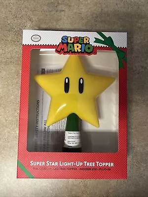 Super Mario Star Light Up LED 9-in Christmas Tree Topper - Plug In • $25.90