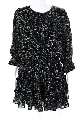 Mustard Seed Women's 3/4 Sleeves Drop Waist Mini Dress Polka Dot Size L • $34.81