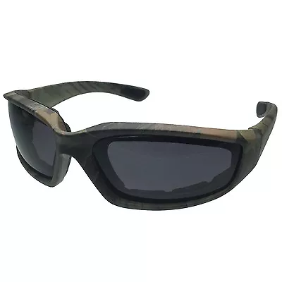 Camouflage Foam Padded Sunglasses Real Motorcycle Mossy Tree Oak Hunting Sports • $10.99