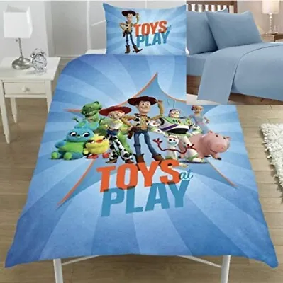 £19.99 • Buy Toy Story 4 'playtime' Single Duvet Cover Bed Set + Fitted Sheet Including Forky