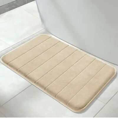 Memory Foam Bath Mat Large Size 31.5 By 19.8 Inches Soft And Comfortable Beige • $13.99
