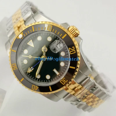 £81.86 • Buy 40mm No Logo Black Dial GMT DG3804 Automatic Mens Watch Sapphire Date Gift Watch