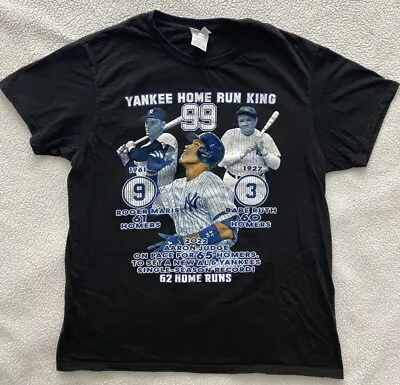 New York Yankees Aaron Judge T-shirt 2022 Mens Large Black Home Run King • $8.20