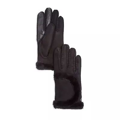 NWT Auth Ugg Exposed Genuine Sheepskin Shearling Gloves Black Size M (run Small) • $89.99