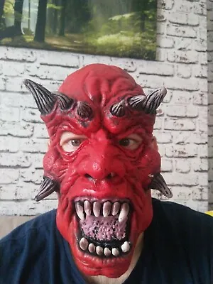 £10 • Buy Halloween Party Devil 😈 Rubber Mask Fancy Dress Adult Accessory