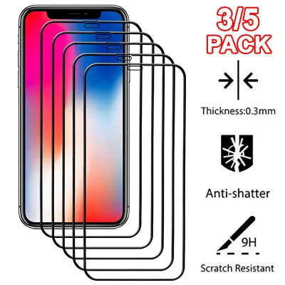 For IPhone 15 14 13 12 11 Pro Max X XR XS 8 Tempered Glass Full Screen Protector • $3.47