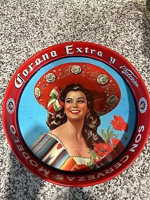 CORONA EXTRA VICTORIA & PACIFICO METAL BEER MODELO CERVEZA SERVING TRAY Victoria • $19