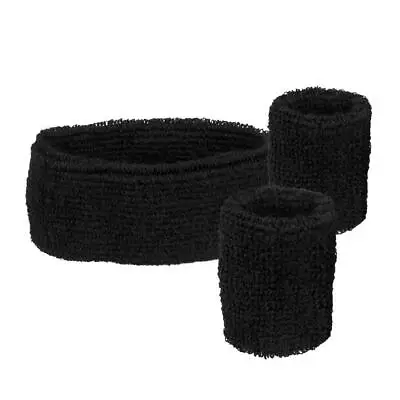 Boland Set Of 3 Sweatbands - Wrist And Headband - Black • £7.99