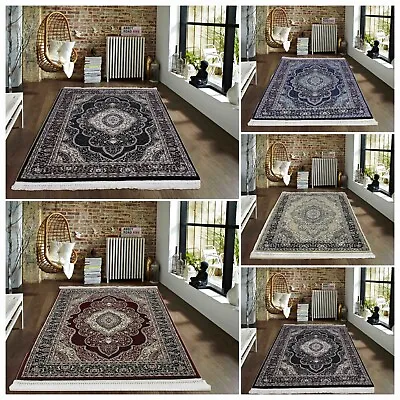 Luxury Non Slip Large Traditional Rug Bedroom Living Room Carpet Hallway Runner • £299.95