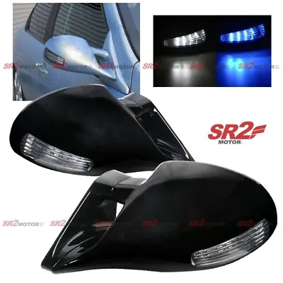 For 01-05 Honda Civic Coupe LED Signal M-3 Style Manual Adjust Black Side Mirror • $52.95