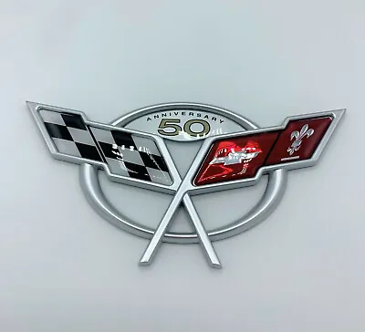 1pcs For Front / Rear 1997-2004 Corvette C5 Emblem Badge 50TH Anniversary Chrome • $22.67